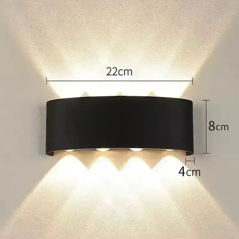 APLIQUE LED NEGRO OVOIDE 8W 3000K 2