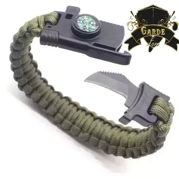 Pulsera de supervivencia con navaja. 