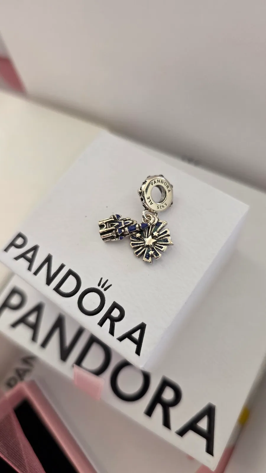 Pandora Exclusive Parks Cinderella Castle Fireworks Dangle charm