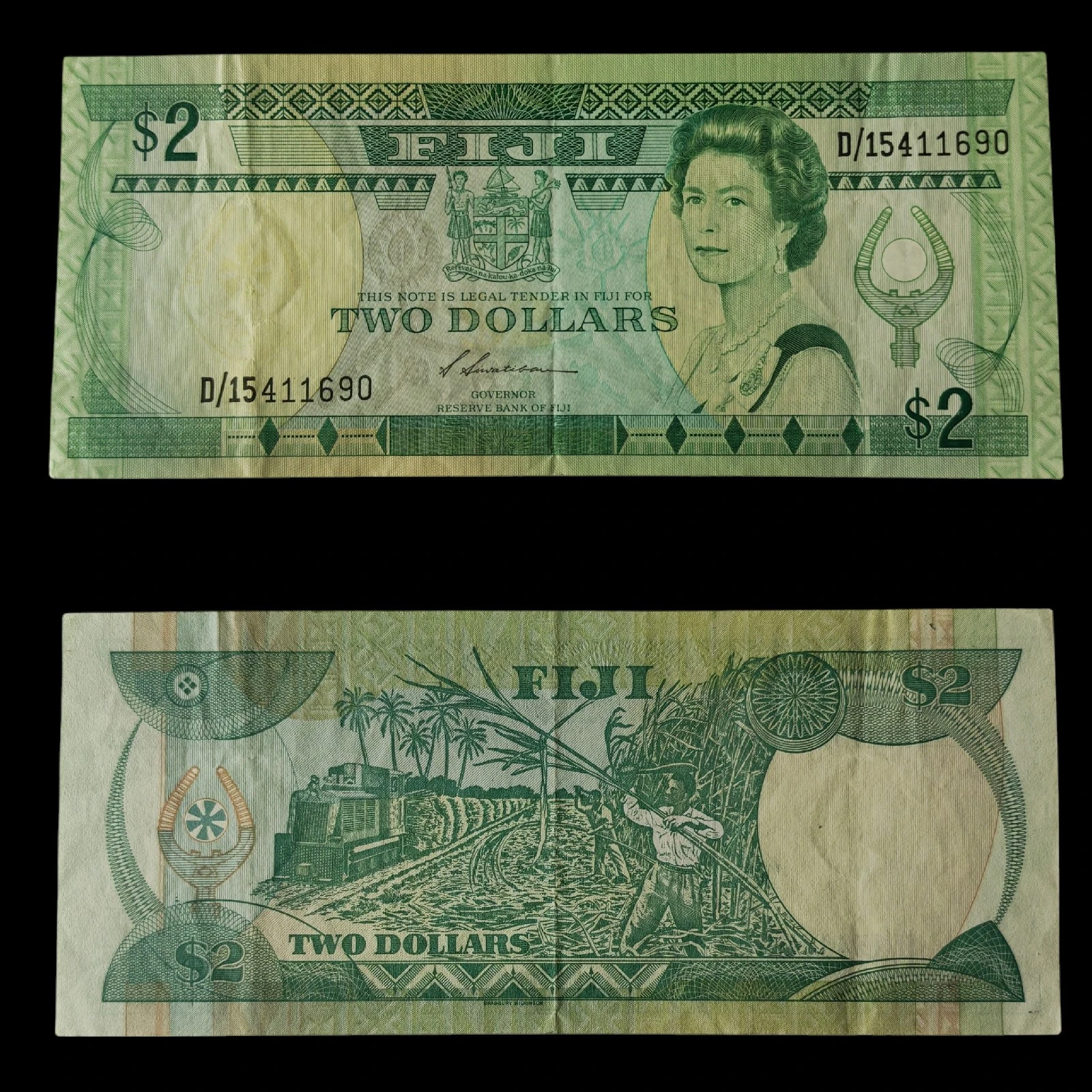 ° Fiji 2 Dolares Circulado 