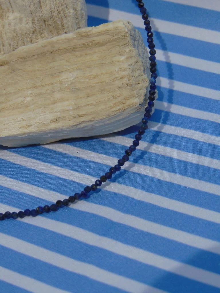 CHOKER ACERO DOR CUARZO MINI LAPISLAZULI 3