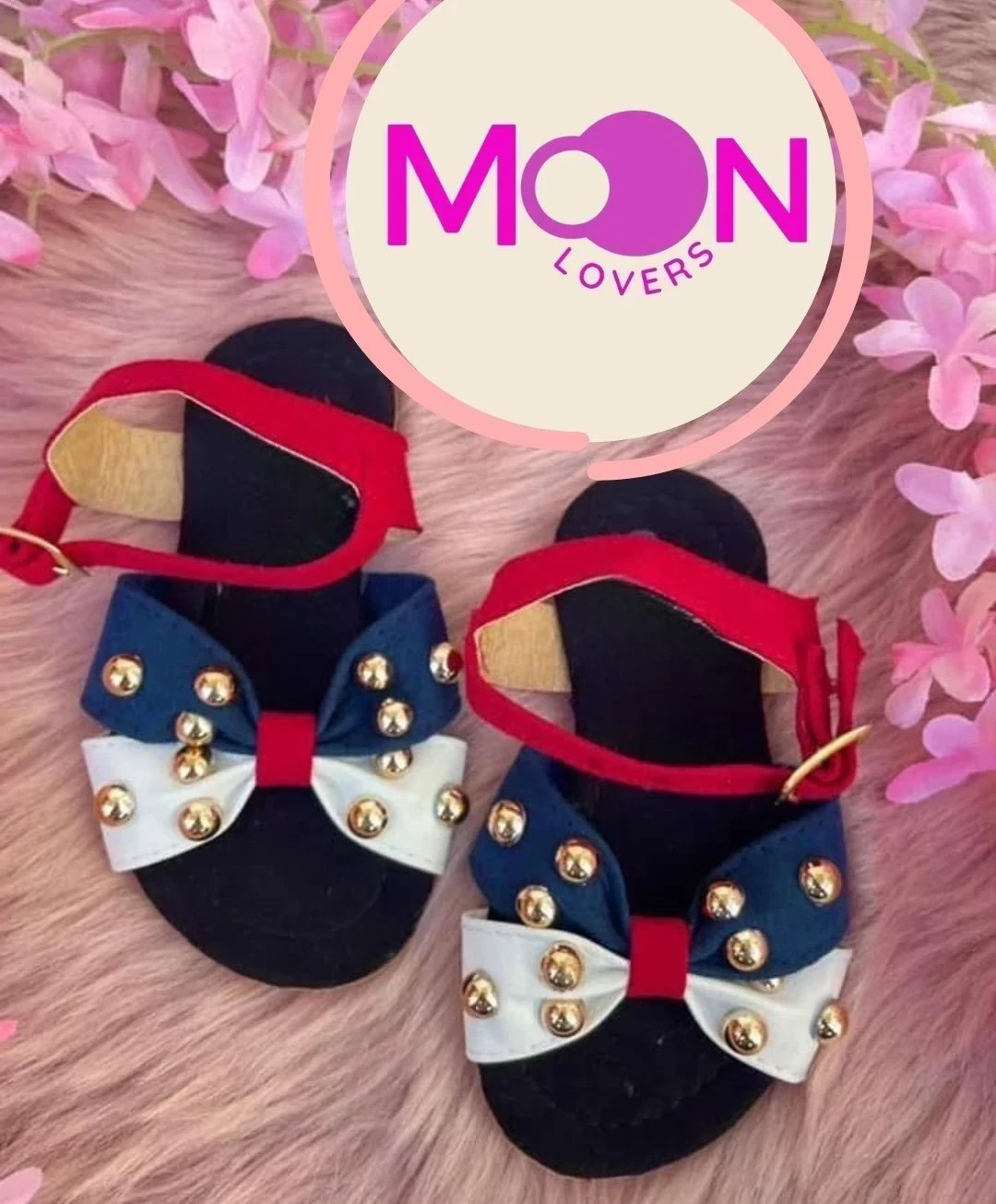 Mod.843 Sandalia Niña moño rojo/azul/blanco 