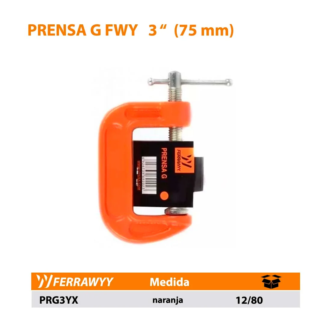 PRENSA G FWY 3" (75 mm) naranja