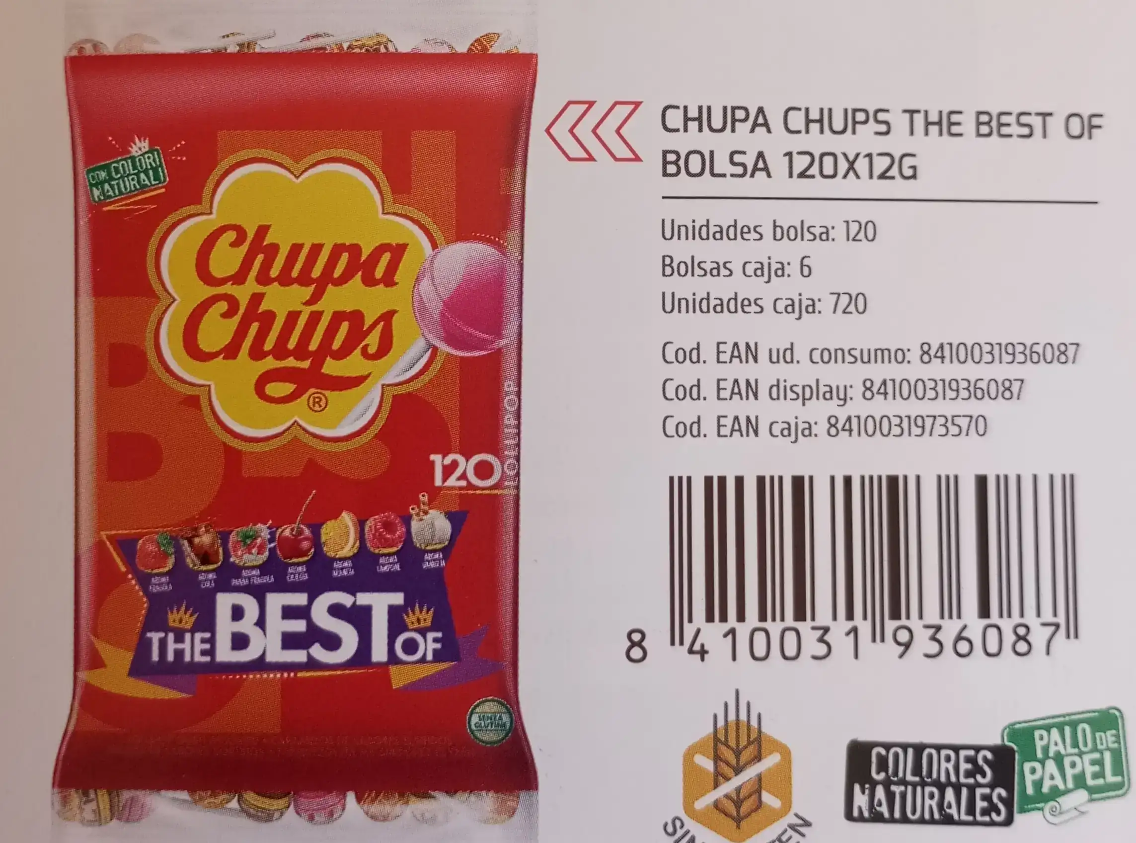 CHUPA CHUPS THE BEST OF CODEBAR BOLSA 100