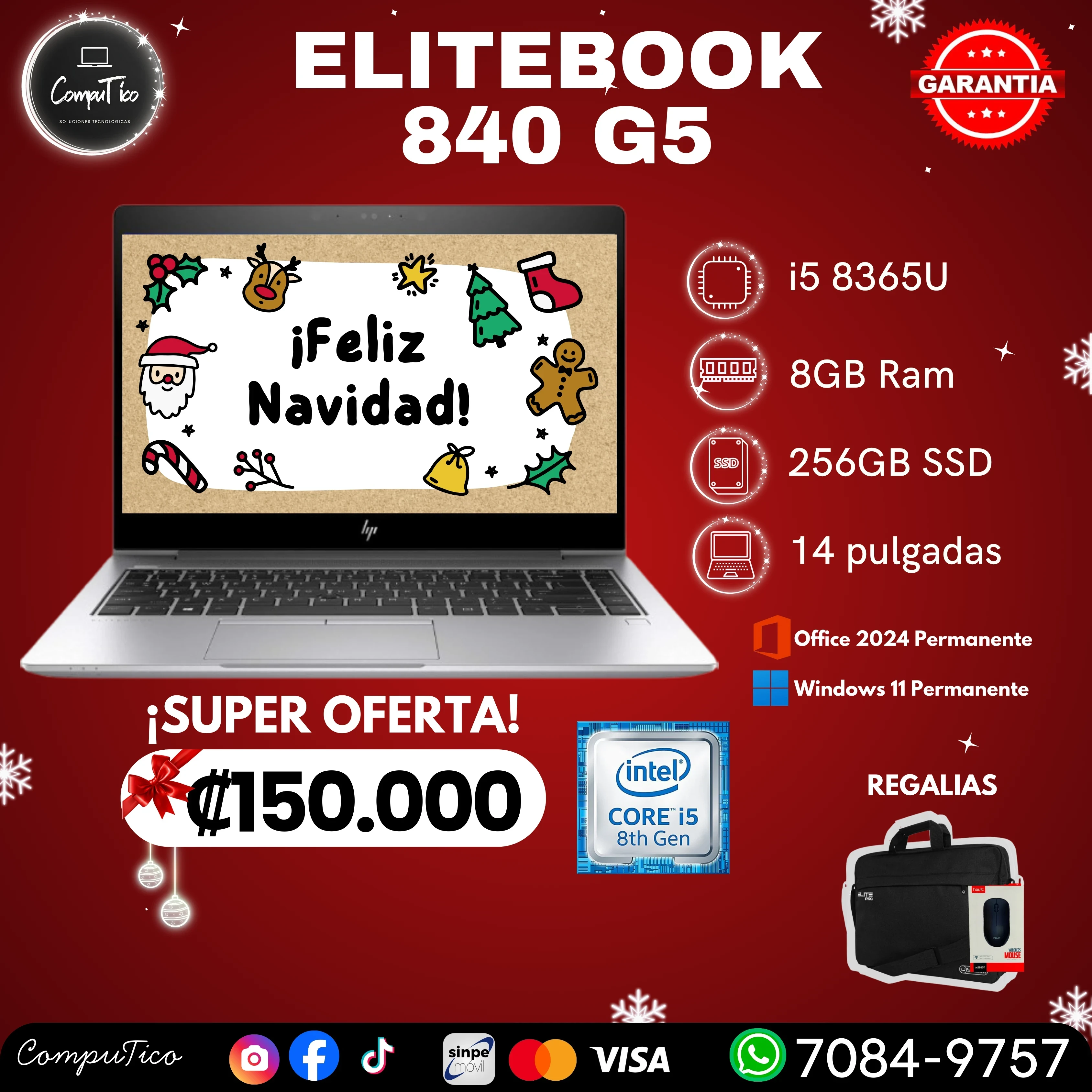 LAPTOP HP ELITEBOOK 840 G5 i5 8365U 8/256GB