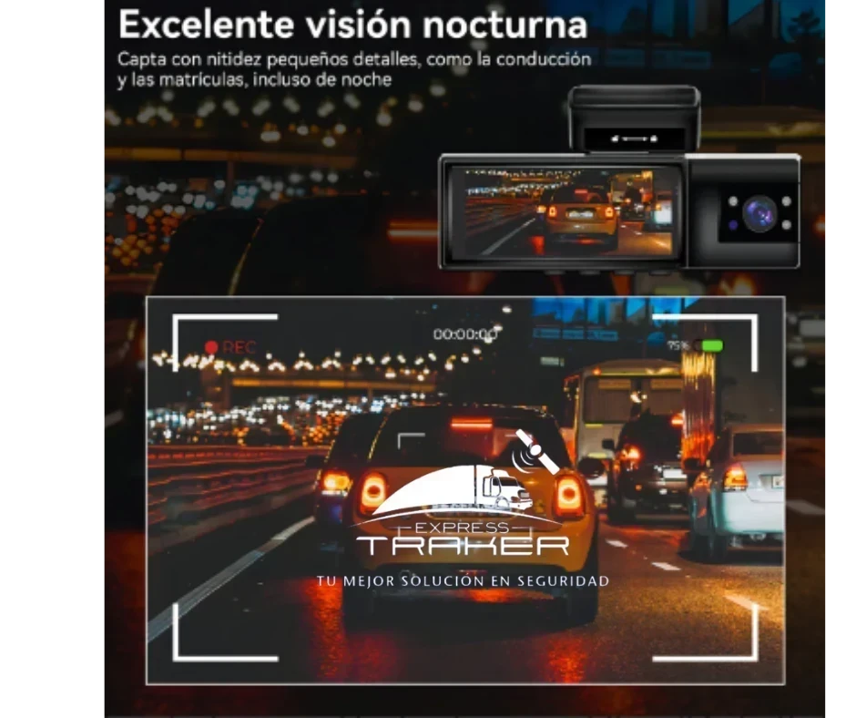 DASHCAM 3 CÁMARAS WIFI 64GB FIJA 6
