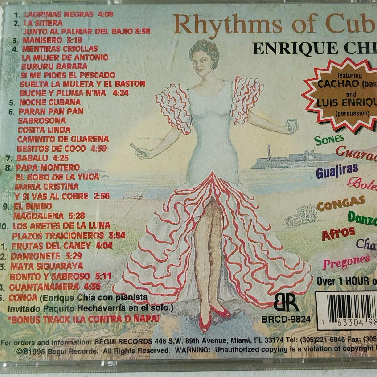 CD Enrique Chía Ritmos de mi Cuba Usado  2
