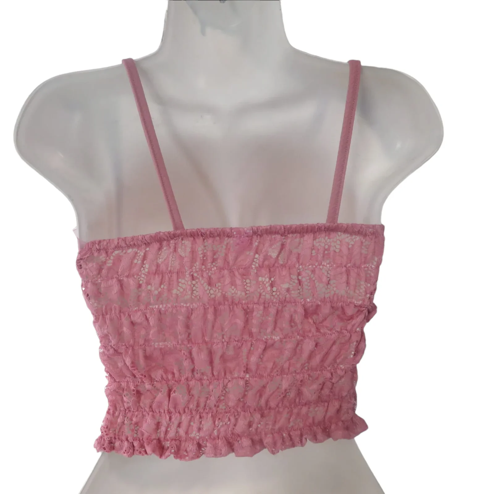 Crop top rosa perlas 2