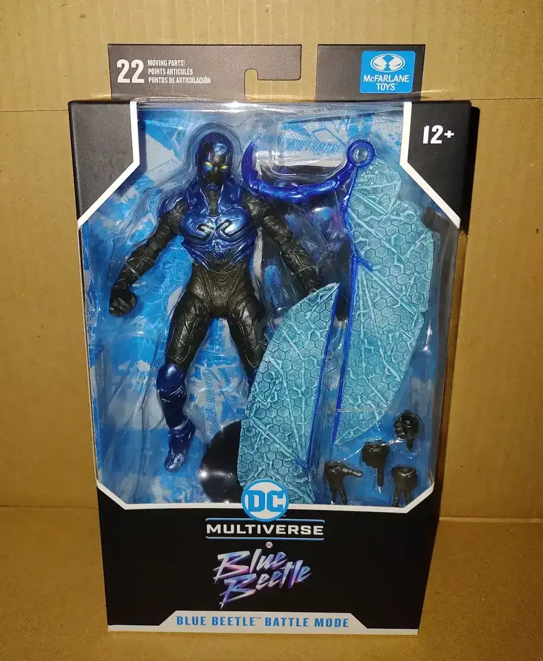 McFarlane Figura de Accion: DC Blue Beetle Movie - Blue Beetle Modo De Batalla 7 Pulgadas