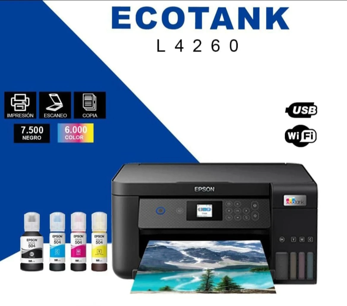 Impresora Epson L4260 Multifuncional ECOTANK 4 Colores USB WIFI DUPLEX