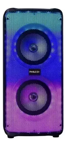 Parlante Philco Portatil Djp61 30w Bluetooth Tws Luces Rgb Color Negro