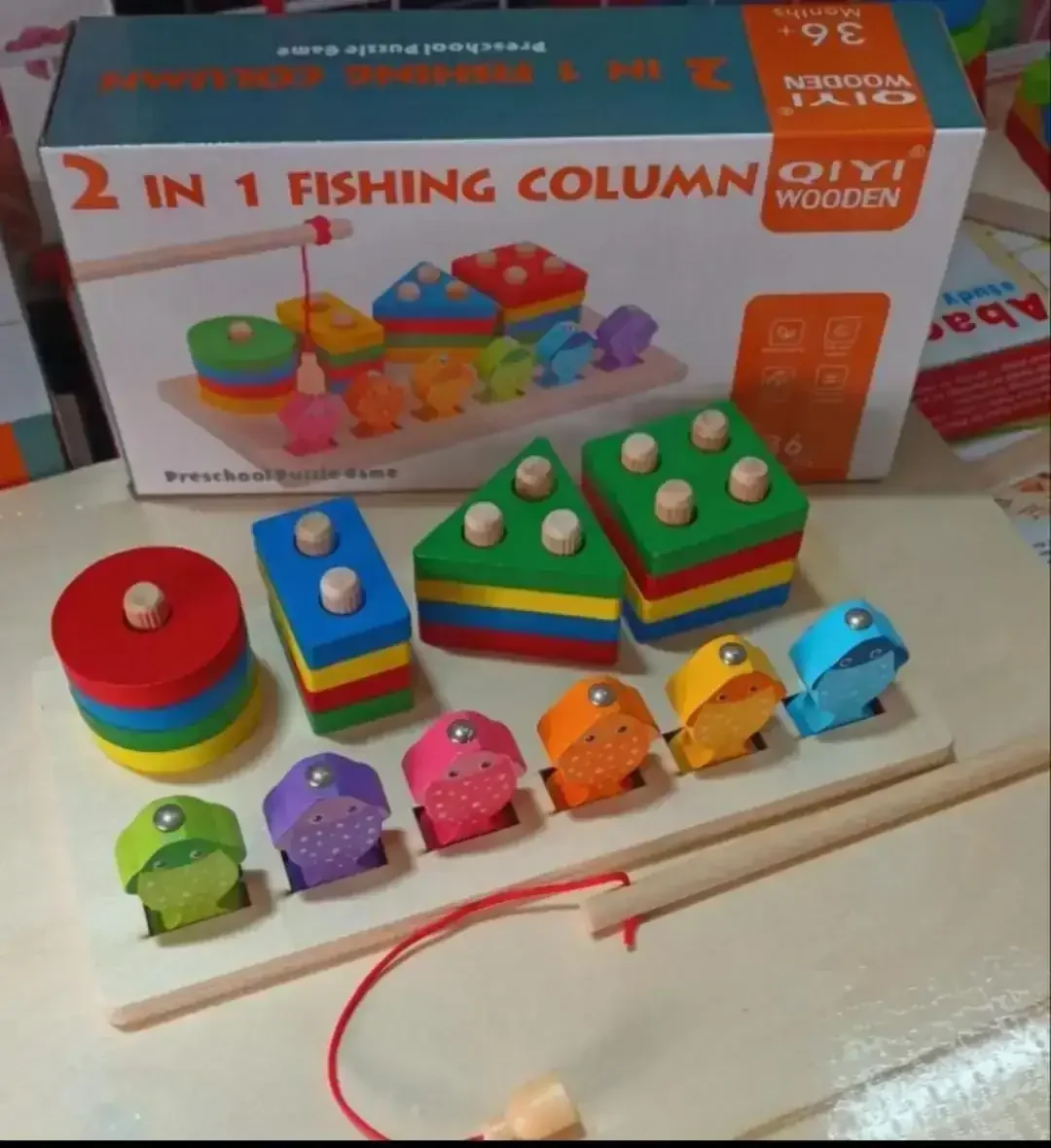 Juego de pesca y ensarte