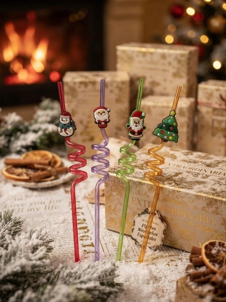 SET DE 4 popotes navideños