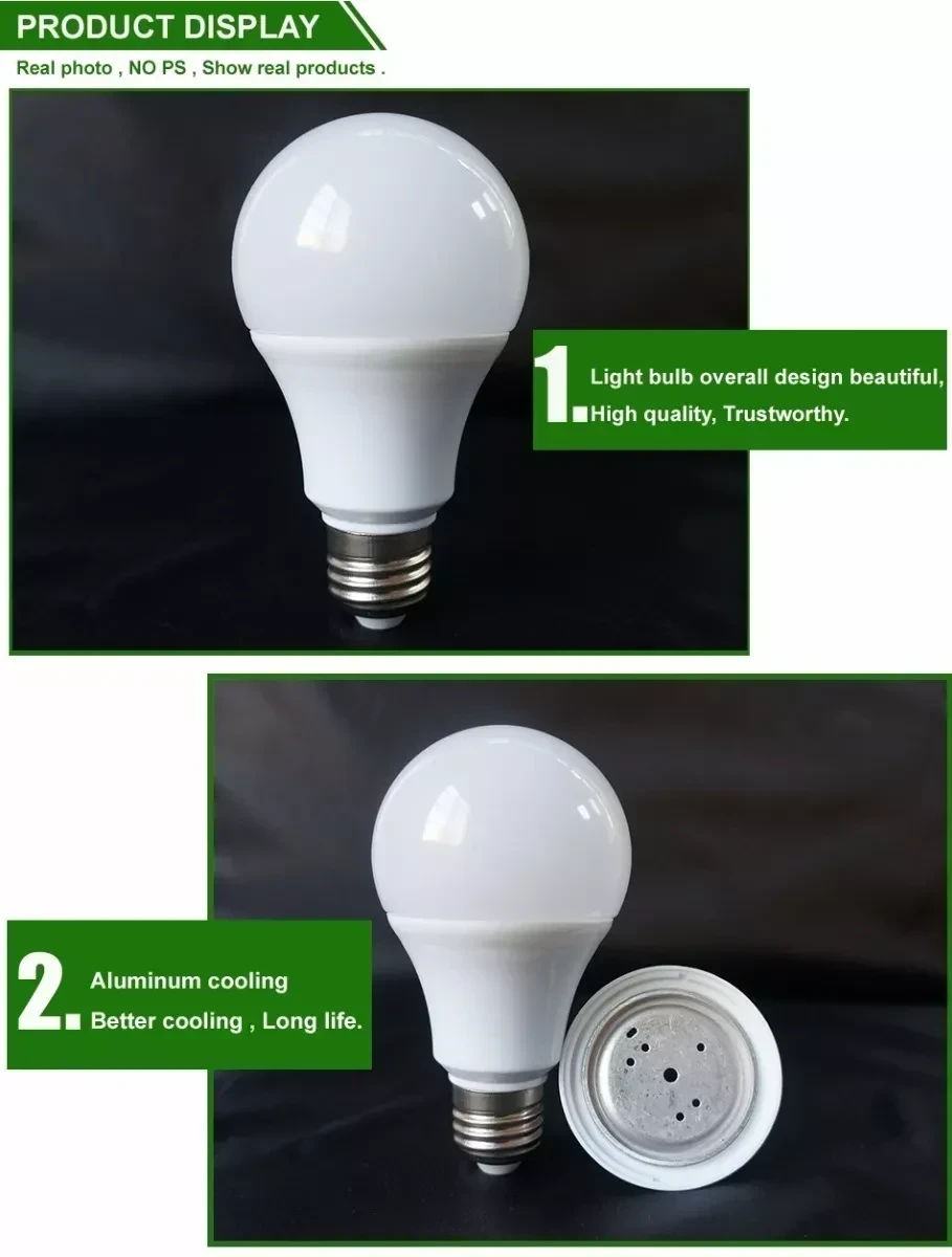 Ampolletas Led 12w, Pack X5, E27 6000k Luz Fría 3