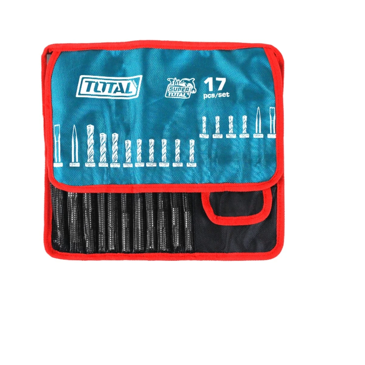 Set de brocas y cinceles para rotomartillo sds plus 17pcs total  2