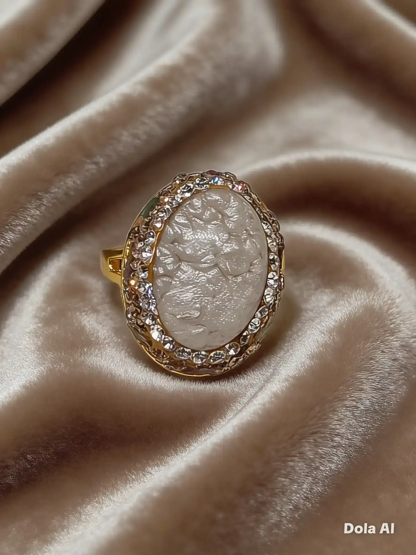 Anillo cuarzo blanco facetado