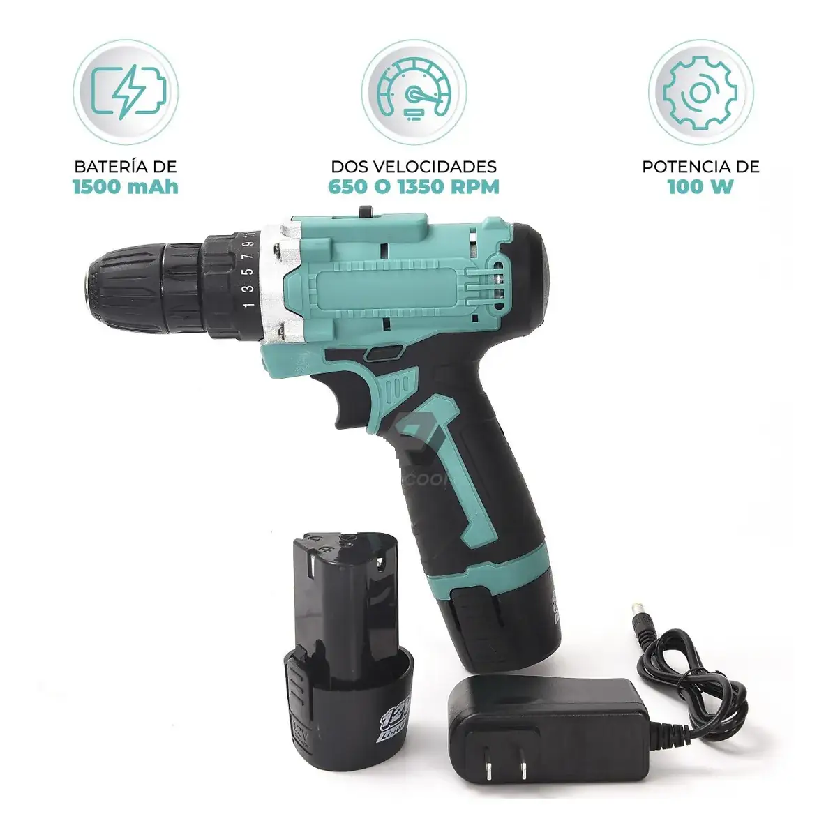Taladro Atornillador inalambrico 2 Baterías 12v  2