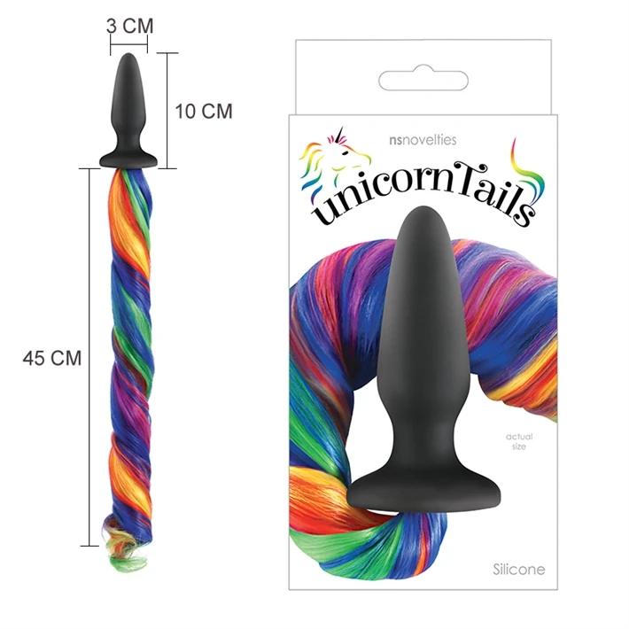 Plug anal cola de arcoiris
