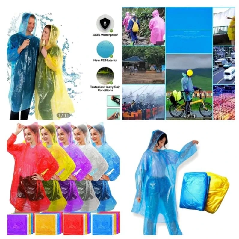 12 PIEZAS | IMPERMEABLE DESECHABLE 