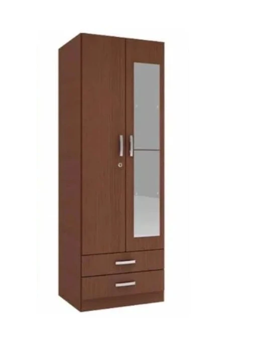 PLACARD PREMIUM CON ESPEJO Y CERRADURA COLOR MOGNO 0.60x1.83 2 PUERTAS 