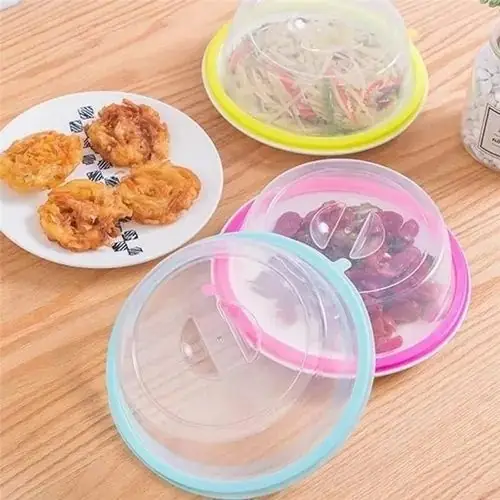 Tapa para platos con borde de silicona 