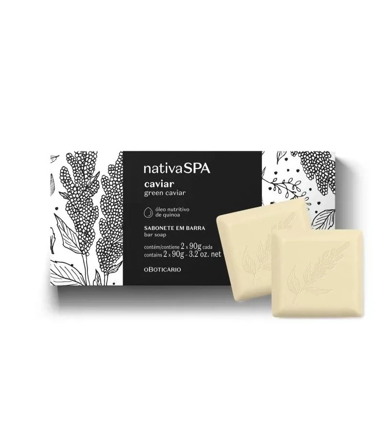 Nativa SPA Jabón En Barra Caviar, 2x90g