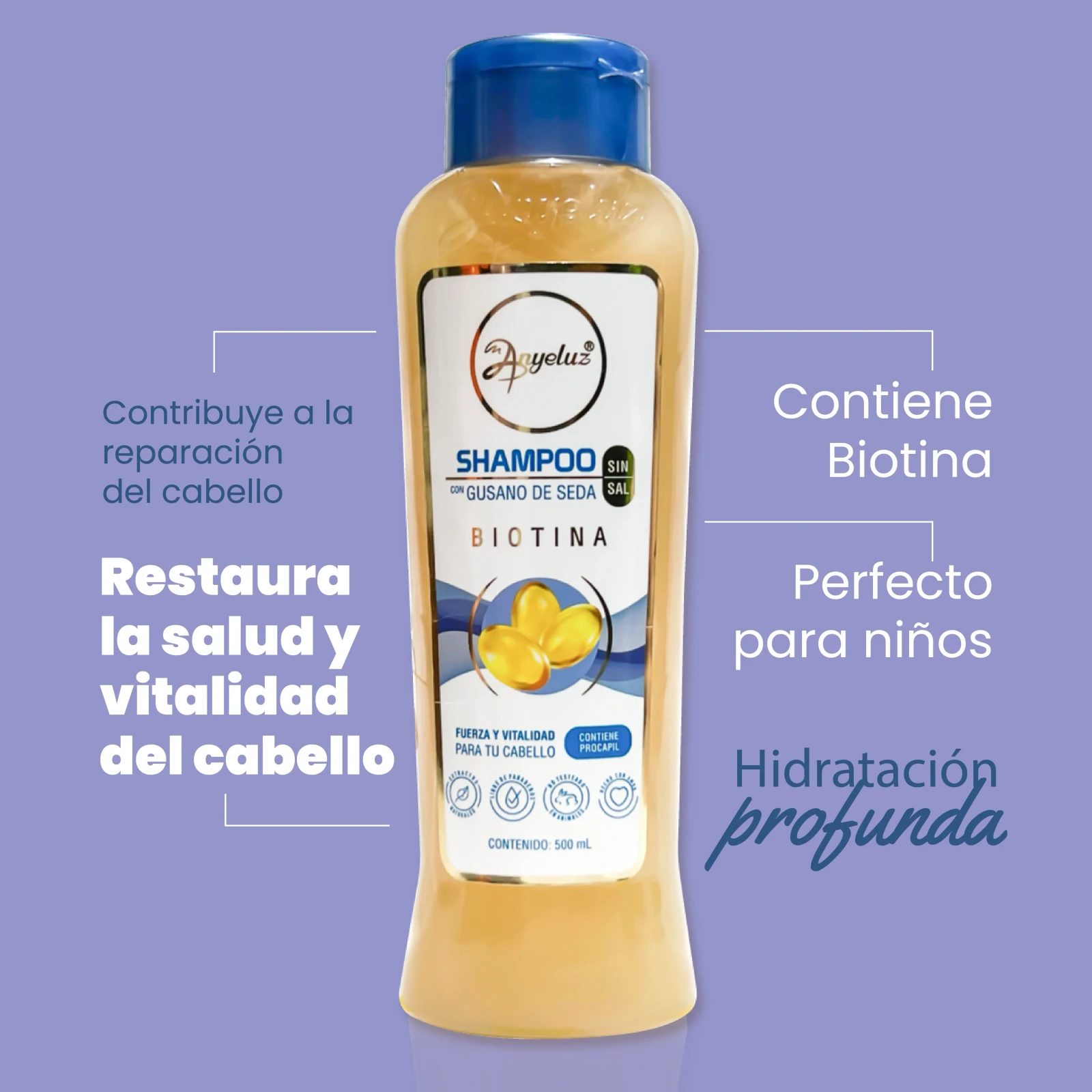 Shampoo Gusano de seda Anyeluz 