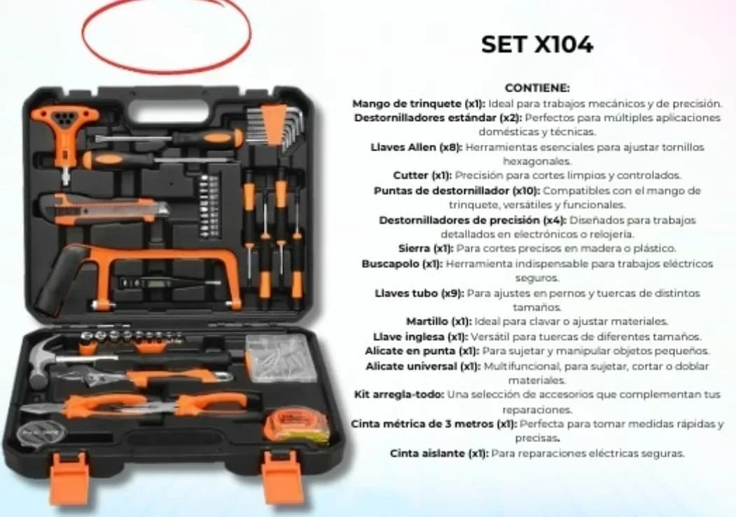 Set 104 herramientas 
