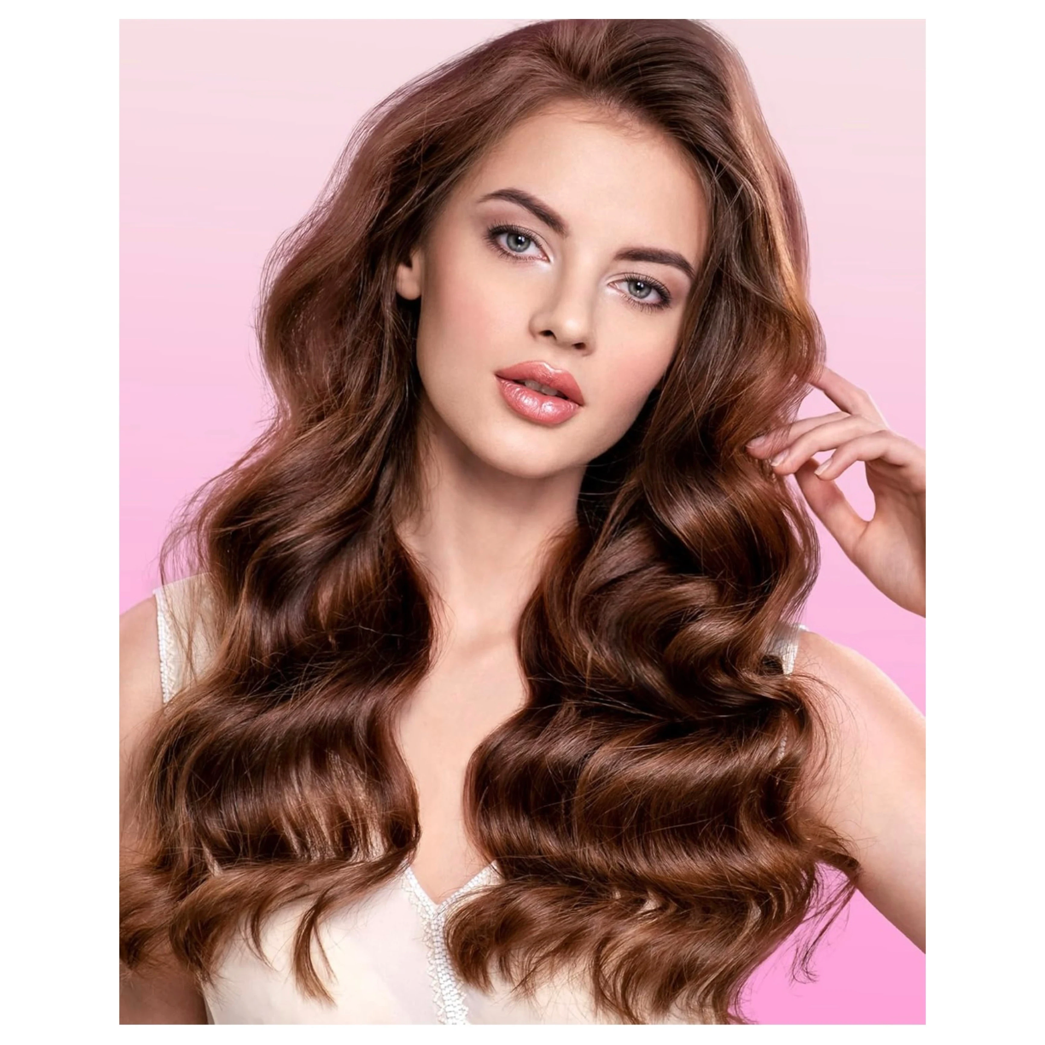 Rizador de pelo Wavytalk de 1 pulgada, moldeador con flujo de aire de 360° para fijar los rizos más rápido, alisador y rizador de cabello 2 en 1, color rosa, calentamiento de 30 segundos 2
