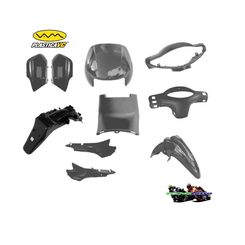 KIT PLASTICOS GILERA 110 SMASH (09 PCS) NEGRO -49453