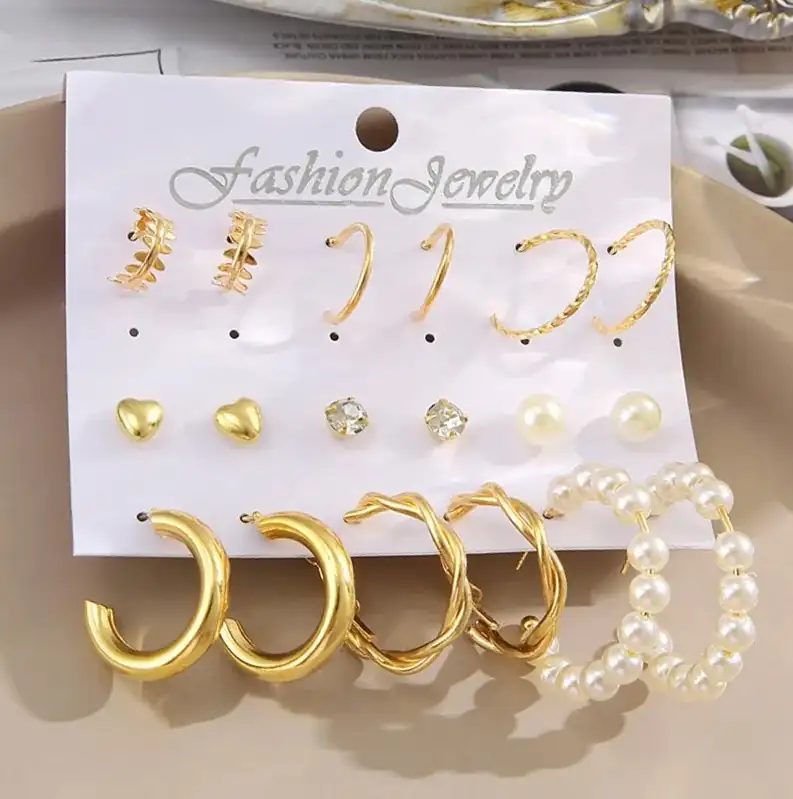Set de Aretes diseño corazon