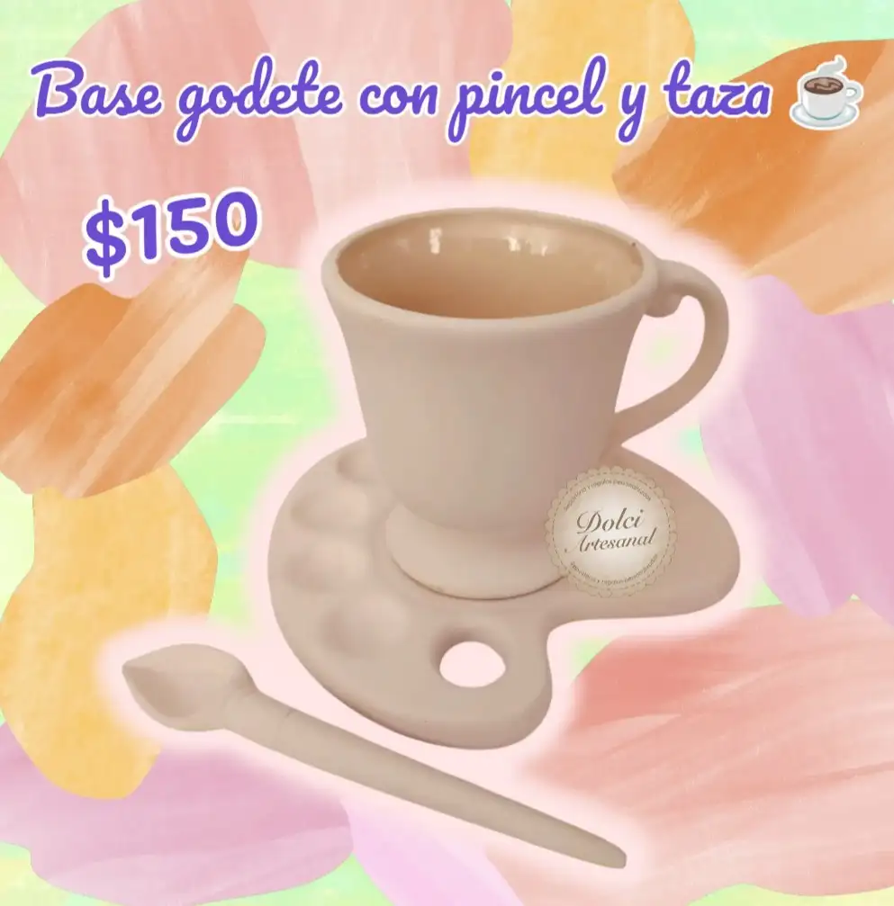 Taza godete y pincel