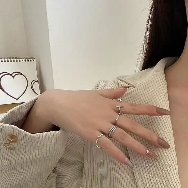 Set x10 Anillos Tromel Plateados REF: D10