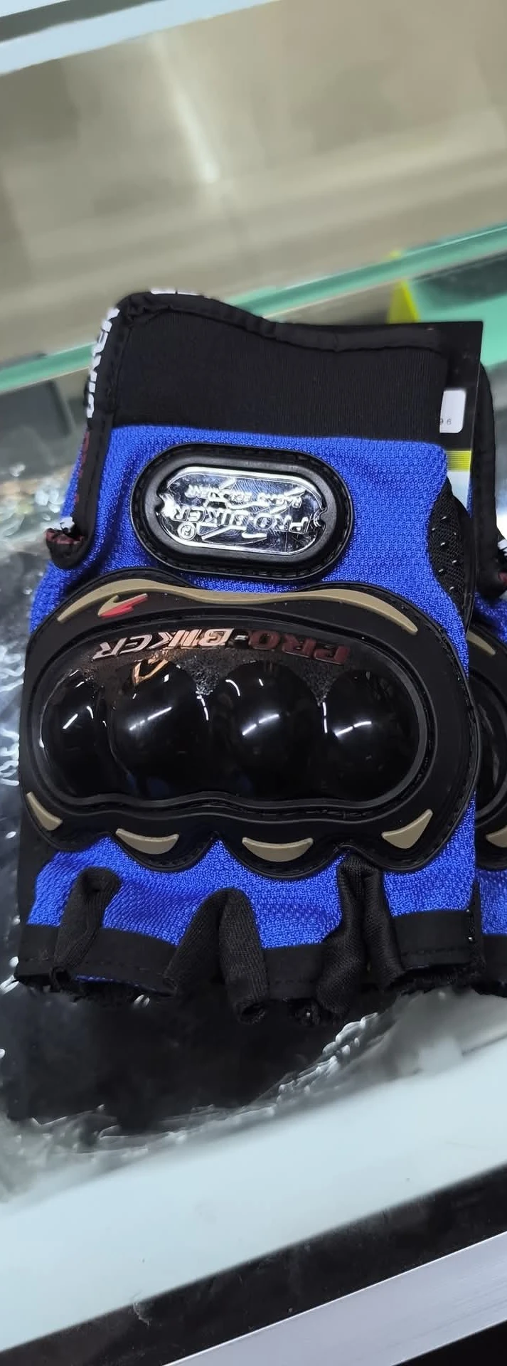 GUANTES CORTOS AZUL REFORZADO  2