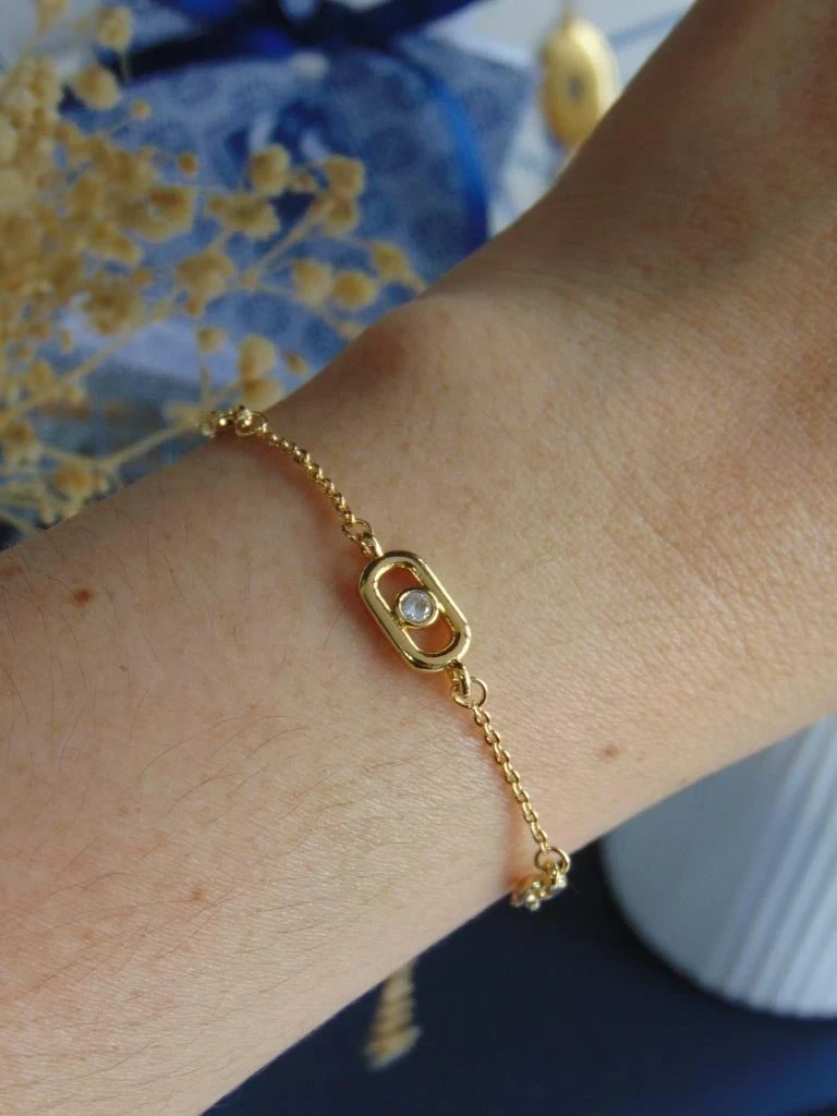 PULSERA RODIO DOR MSK BABY 7MM | 17CM LARGO + EXTENSOR