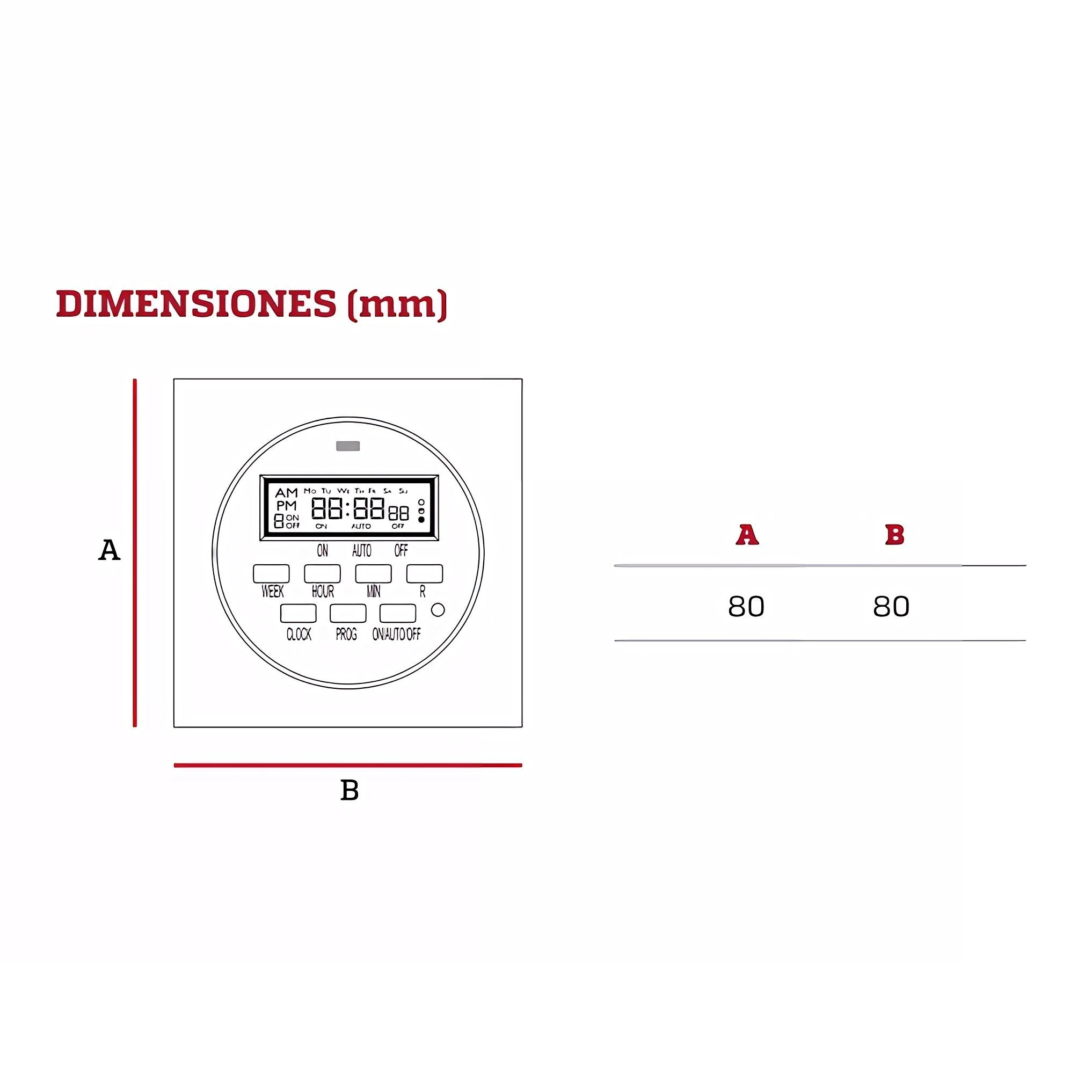 TEMPORIZADOR DIGITAL 4.5W 110V 2xTOMACO 8 MOD 2