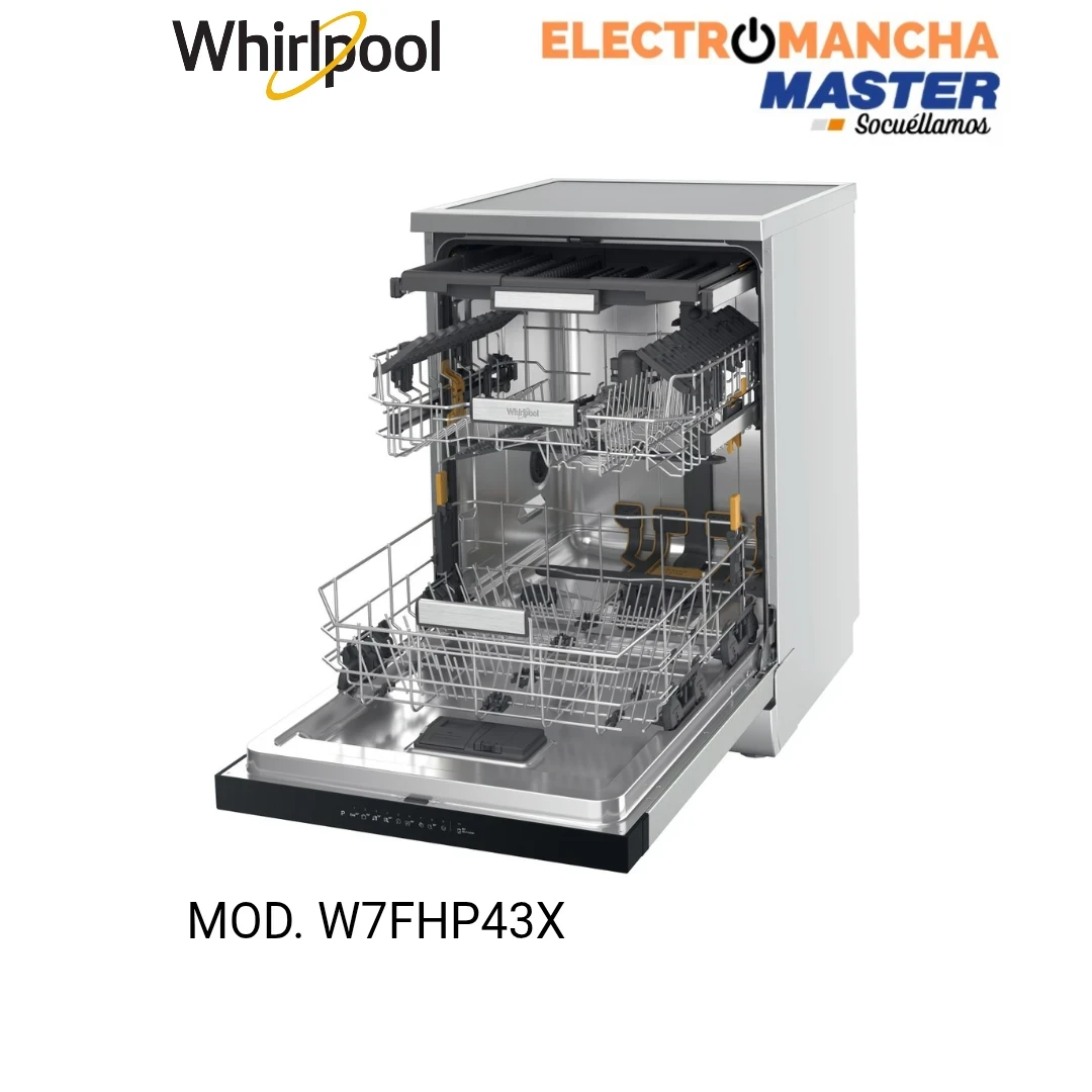 LAVAVAJILLAS WHIRLPOOL W7FHP43X INOX 3 BANDEJA CLASE C 2