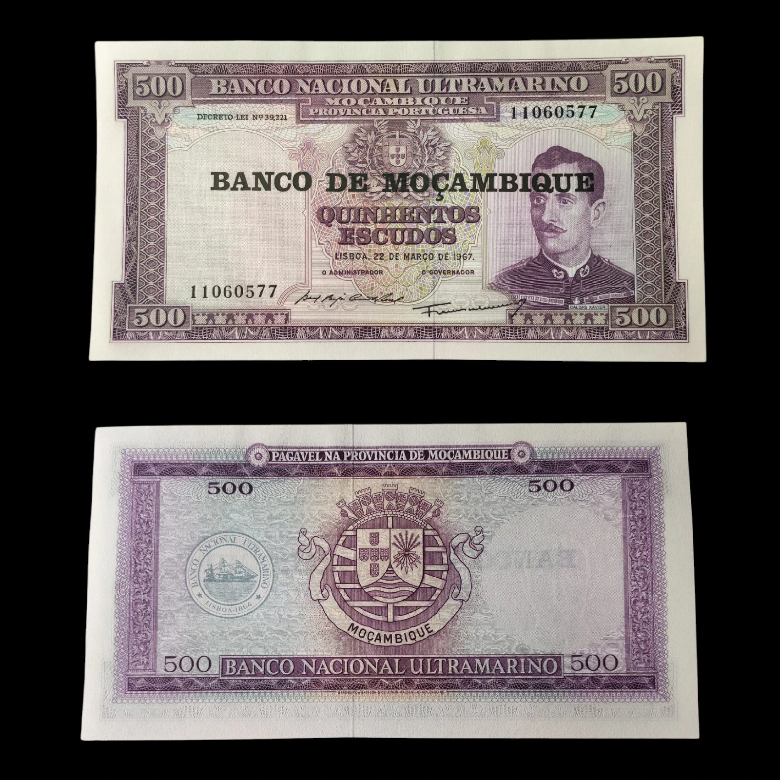 ° Mozambique 500 escudos UNC