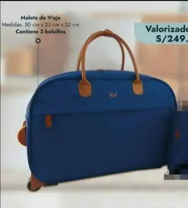 MALETA AZUL - CON RUEDAS 