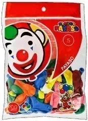 Globo de colores c/100 #5 payaso
