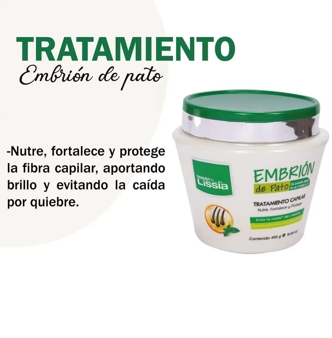 lissia tratamiento tarro x490 embrion de pato