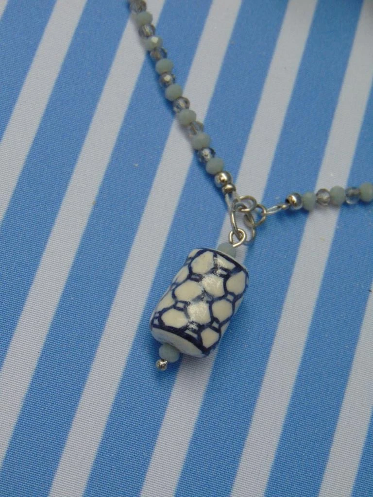 CHOKER ACERO DOR MURANO GIRS DIJE MEDITERRANEO  2