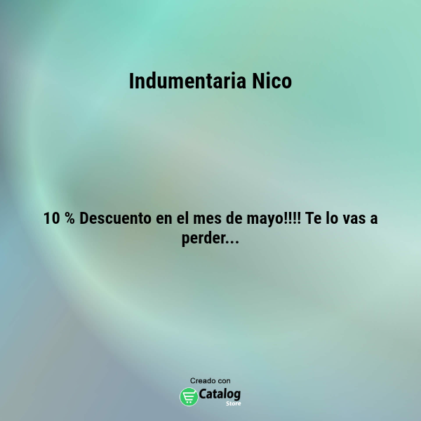 Indumentaria Nico 
