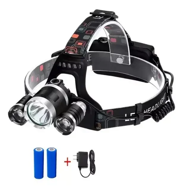 LINTERNA CABEZA RECARGABLE 3 LEDS 10W 6500K 3