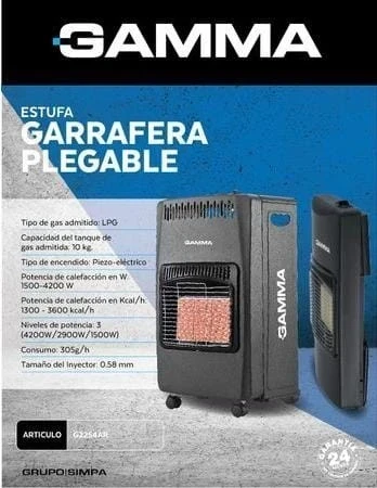 🔥 *ESTUFA GARRAFERA GAMMA $97500* CALIDAD Y PRECIO ‼️