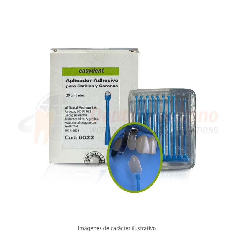 APLICADOR ADHESIVO P/CARILLAS Y CORONAS AZUL X 16 - EASYDENT
