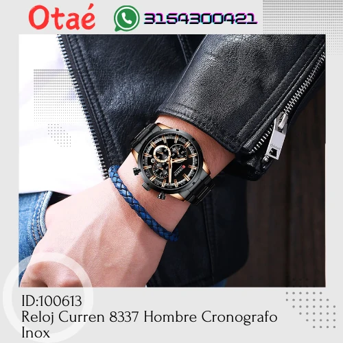 Reloj Curren 8337 Hombre Cronografo Inox 4