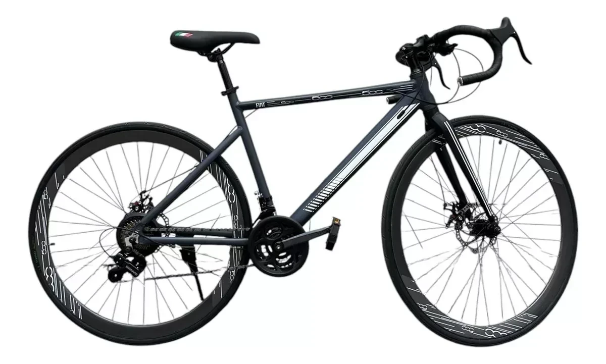 Bicicleta De Gravel R700c Fiat 500 Aluminio Rodado 28.5