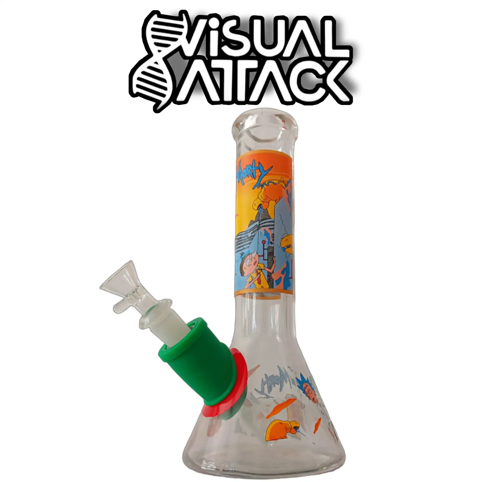 Bong Mediano Rick and Morty adaptador silicona