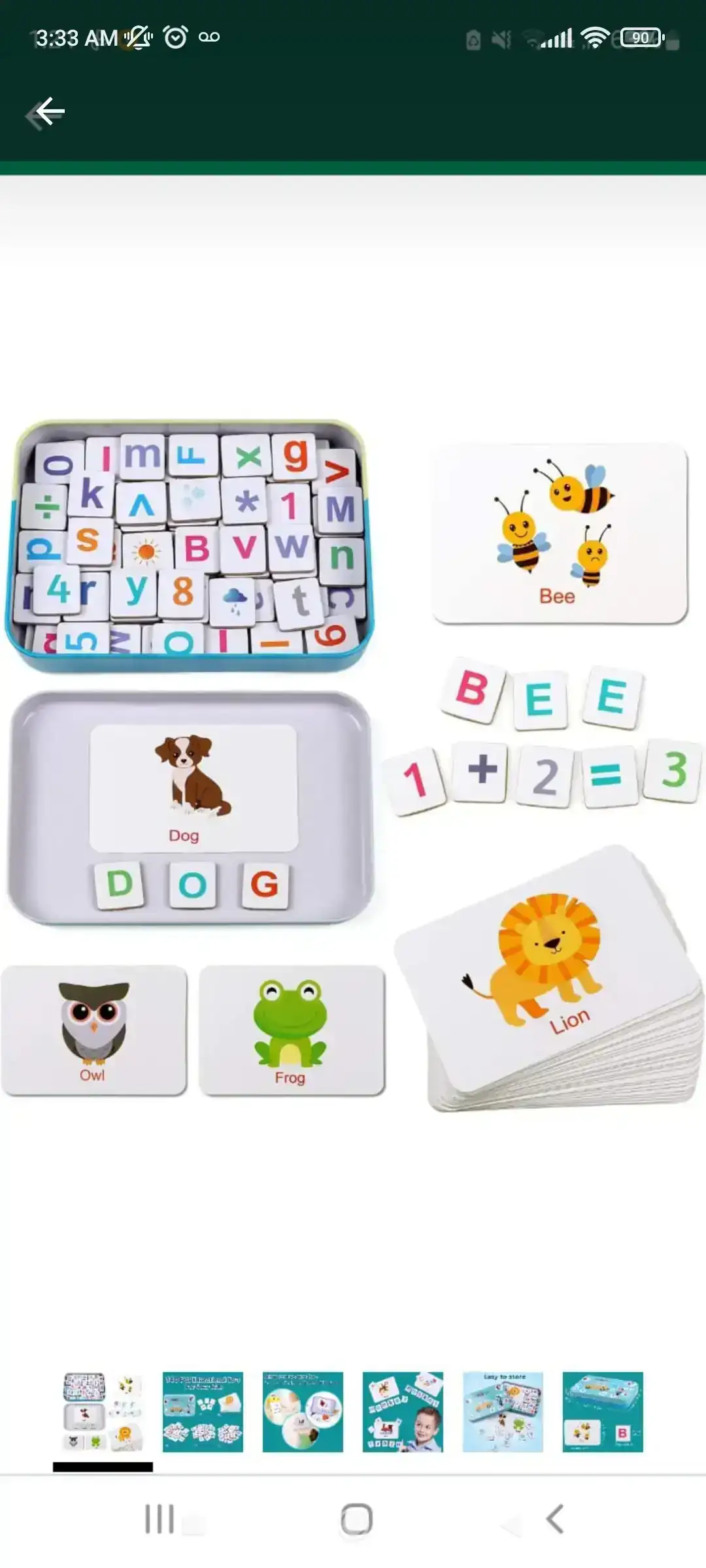 Juego de imanes letras y números 
